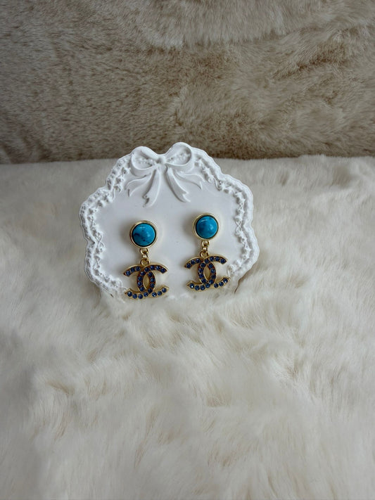 Blue Classic Drop Earrings